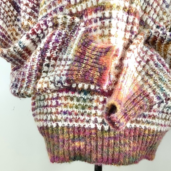 VINTAGE Rainbow Knit Unisex Sweater - Picture 15 of 16